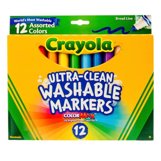 Crayola&#xAE; Washable&#x2122; 12 Color Broad Line Marker Set